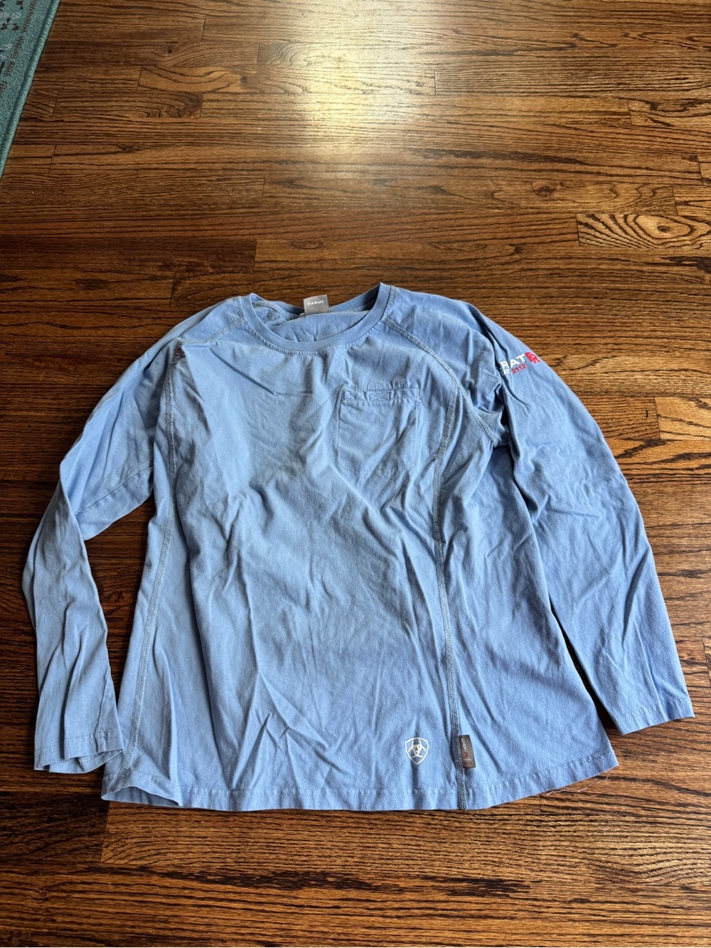 Ariat Light Blue Long Sleeve FR Crew Tee